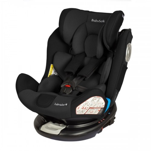 BabySafe LABRADOR 360° autosedačka isofix - 0-36 kg / black