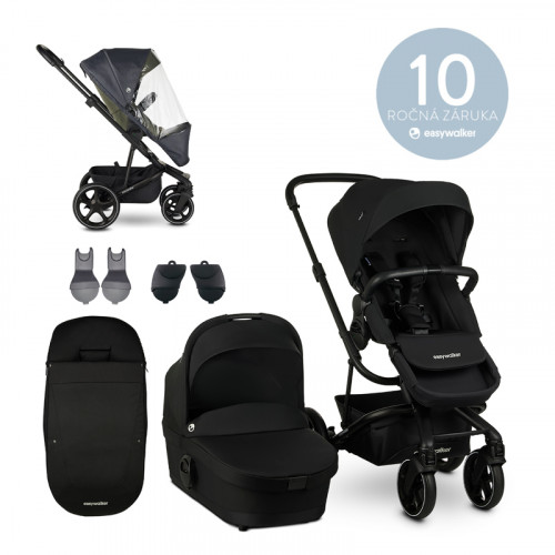 EASYWALKER Set kočík kombinovaný  Harvey3 Shadow Black s príslušenstvom