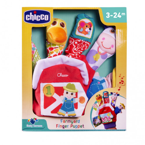 CHICCO Maňuška na ruku so zvukmi Farma 3m+ CHICCO Maňuška na ruku so zvukmi Farma 3m+