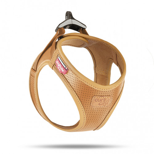 CURLI Postroj pre psov z jablčnej kože Brown 2XS, 2-4 kg