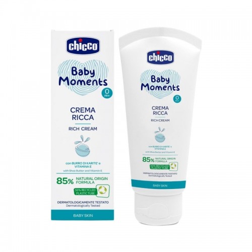 CHICCO Krém vyživujúci Baby Moments 85% prírodných zložiek 100ml, 0m+ CHICCO Krém vyživujúci Baby Moments 85% prírodných zložiek 100ml, 0m+