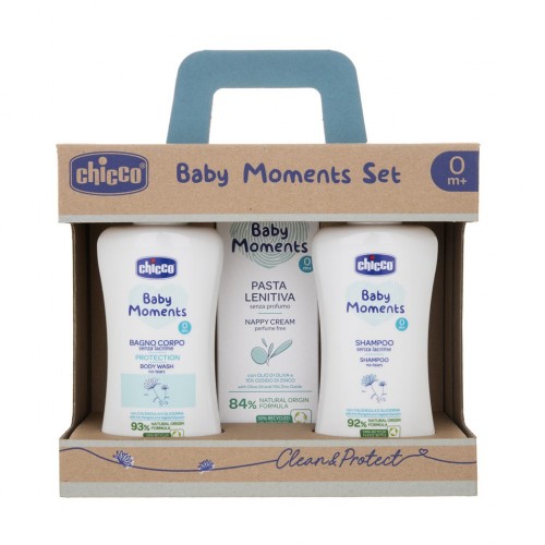 CHICCO Set darčekový kozmetický Baby Moments 0m+ CHICCO Set darčekový kozmetický Baby Moments 0m+