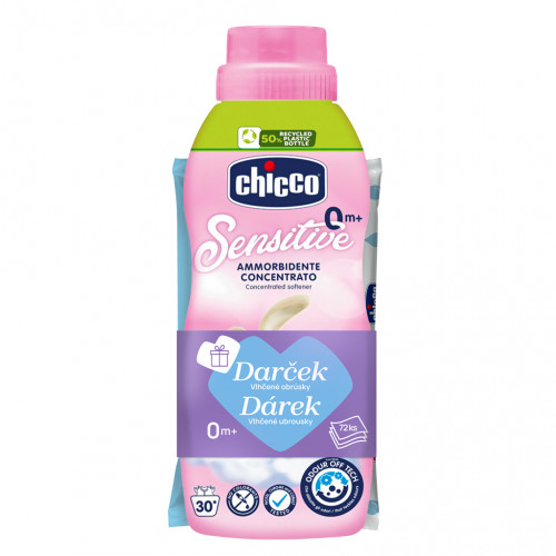 CHICCO Aviváž koncentrovaná Květinové objetí 750 ml + vlhčené ubrousky 72 ks zdarma CHICCO Aviváž koncentrovaná Květinové objetí 750 ml + vlhčené ubrousky 72 ks zdarma