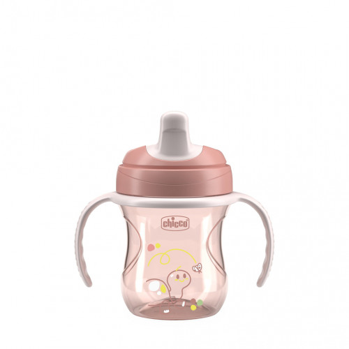 CHICCO Hrnček Training s držadlami pink, 6m+ CHICCO Hrnček Training s držadlami pink, 6m+