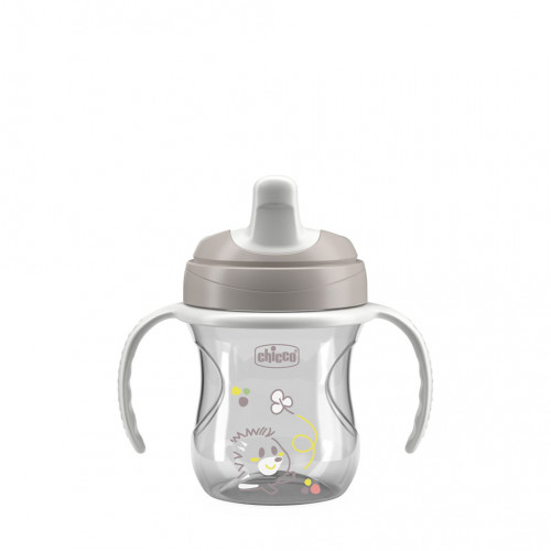 CHICCO Hrnček Training s držadlami grey, 6m+ CHICCO Hrnček Training s držadlami grey, 6m+