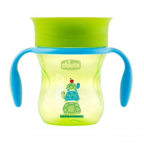 Hrnček Chicco 360 s držadlami 200 ml, zelený 12m+