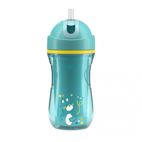 CHICCO Hrnček Sport so slamkou teal, 14m+ CHICCO Hrnček Sport so slamkou teal, 14m+