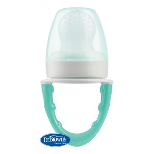DR.BROWN'S Cumeľ na kŕmenie FreshFirsts 4m+ tyrkysový