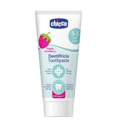 CHICCO Pasta zubná Jahoda s fluórom 50ml, 1-5r CHICCO Pasta zubná Jahoda s fluórom 50ml, 1-5r