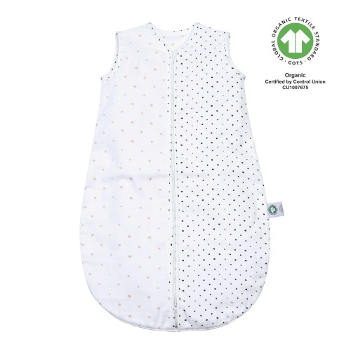 Motherhood Vak na spanie mušelínový BIO Pink and Black Dots 0-6 m 0,5 tog