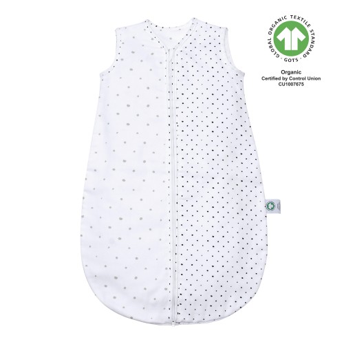 Vak na spanie mušelínový BIO Grey and Black Dots 6-18 m 0,5 tog