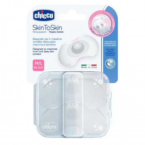 Silikónový chránič bradavky SkinToSkin 2 ks, M/L