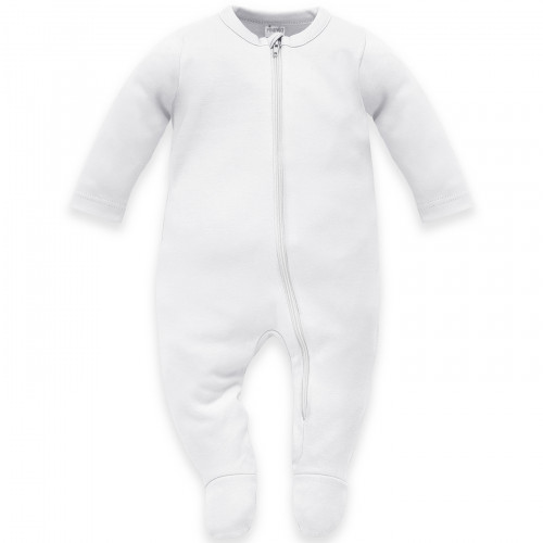 PINOKIO Overal na zips Lovely Day uni biela bavlna veľ.56