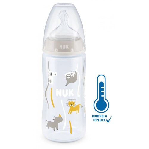 NUK FC+ fľaša s kontrolou teploty 300 ml - béžová