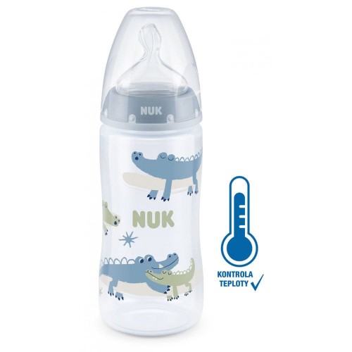 NUK FC+ fľaša s kontrolou teploty 300 ml - modrá