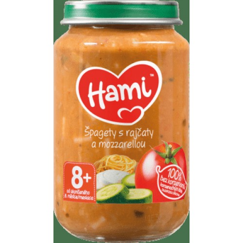 HAMI Špagety s paradajkami a mozarellou (200 g) - zeleninový príkrm