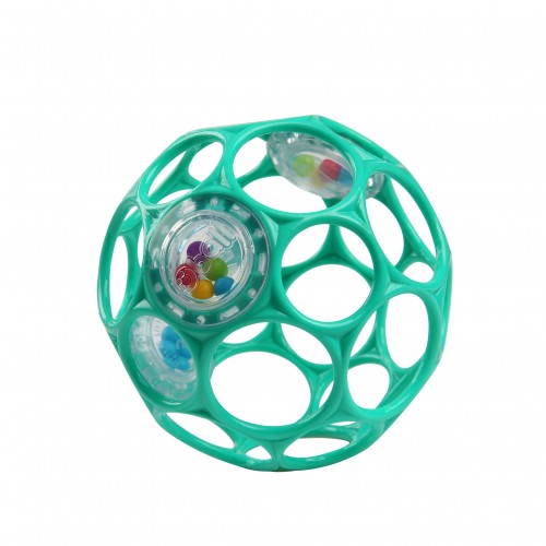 Hračka OBALL RATTLE 10cm dark turquoise 0m+