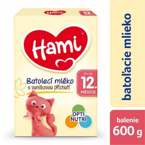 HAMI Mlieko dojčenské 12+ s príchuťou vanilky 600g