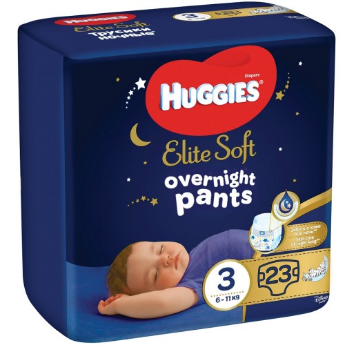 HUGGIES Elite Soft Pants OVN jednorázové plienky veľ. 3, 23 ks