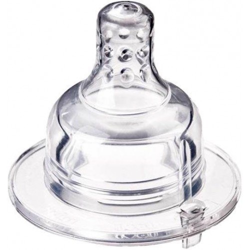 LOVI Silikónový cumlík na fľašu Super Vent stredný 2 ks