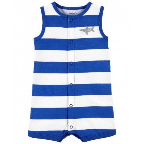 CARTER'S Opaľovačky Blue Stripe Shark chlapec NB, veľ. 56