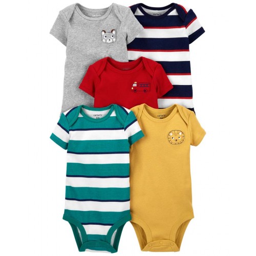 CARTER'S Body krátky rukáv Stripe chlapec LBB 5ks NB