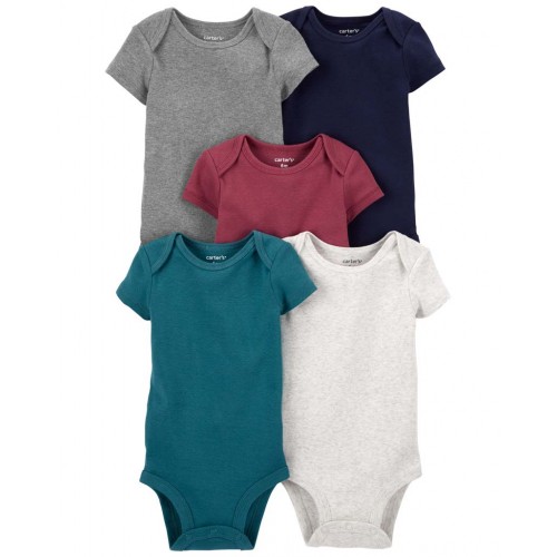 CARTER'S Body krátky rukáv Solid chlapec LBB 5ks NB