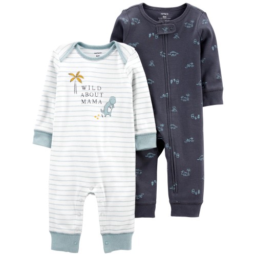 CARTER'S Overal 2ks Blue chlapec LBB NB, veľ. 56