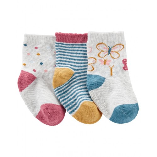 CARTER'S Ponožky Butterfly dievča 3ks 0-3m