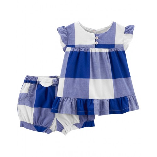 CARTER'S Set 2dielny šaty, kraťasy Blue White chlapec 9m CARTER'S Set 2dielny šaty, kraťasy Blue White chlapec 9m