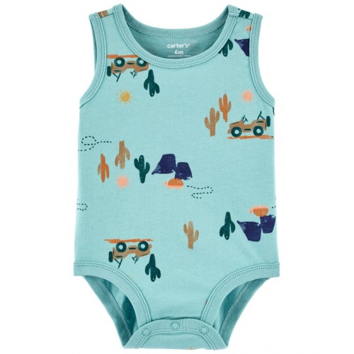 CARTER'S Body bez rukávov Blue Jeep chlapec 18m CARTER'S Body bez rukávov Blue Jeep chlapec 18m
