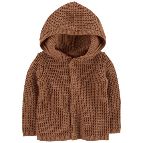 CARTER'S Sveter s kapucňou Brown neutrál NB/ veľ. 56