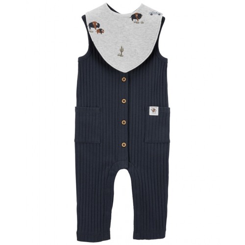 CARTER'S Set 2dielny overal bez rukávov, podbradník Navy Buffalo chlapec NB/ veľ. 56 CARTER'S Set 2dielny overal bez rukávov, podbradník Navy Buffalo chlapec NB/ veľ. 56