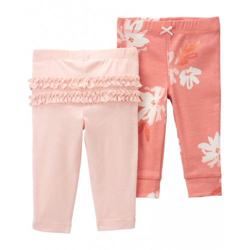 CARTER'S Tepláky/legíny Pink Floral dievča 2ks 24m/ veľ. 92