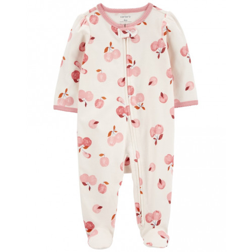 CARTER'S Overal na zips Sleep&Play Ivory Apple dievča 9m/ veľ. 74