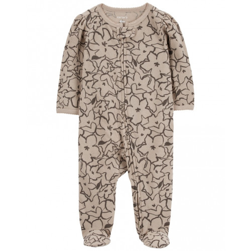 CARTER'S Overal na zips Sleep&Play Khaki Floral dievča 6m/ veľ. 68