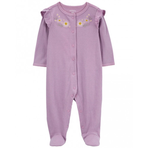 CARTER'S Overal na cvoky Sleep&Play Purple Floral dievča 6m/ veľ. 68