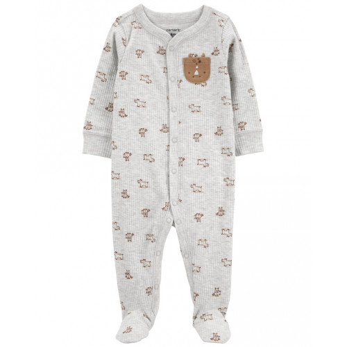 CARTER'S Overal na cvoky Sleep&Play Gray Animal chlapec 6m/ veľ. 68