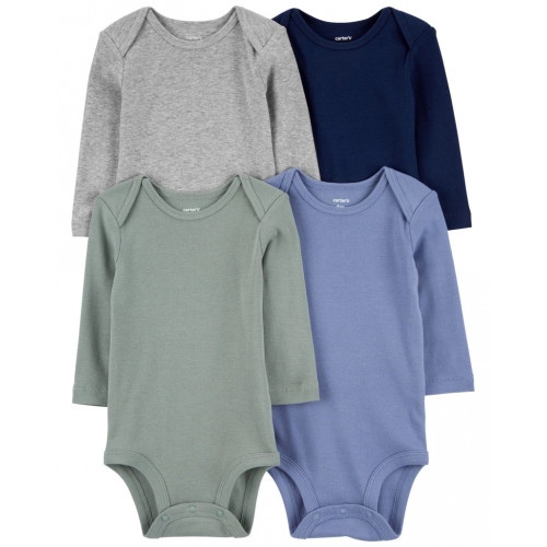 CARTER'S Body dlhý rukáv Blue/Green/Gray chlapec 4ks 24m/ veľ. 92