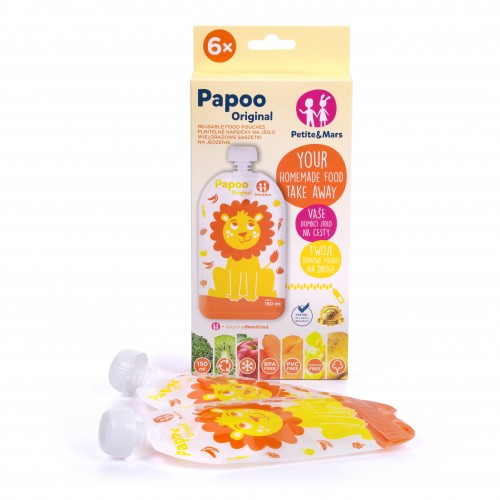 Kapsička na jedlo Papoo Original Lion 6 ks