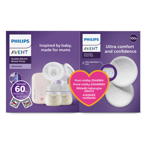 Philips AVENT Odsávačka materského mlieka elektrická DUO SCF397/31+Darček Philips AVENT Odsávačka materského mlieka elektrická DUO SCF397/31+Darček