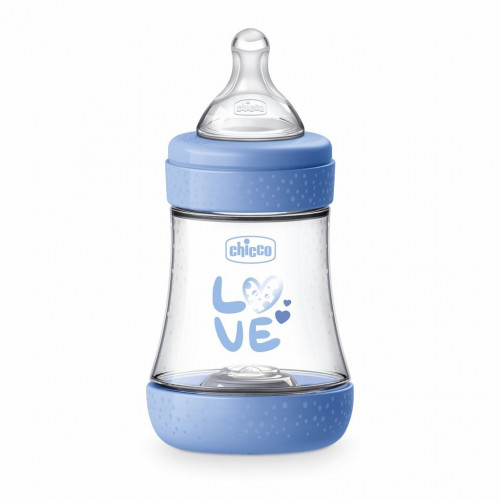 CHICCO Fľaša dojčenská Perfect5 silikón 150ml chlapec CHICCO Fľaša dojčenská Perfect5 silikón 150ml chlapec