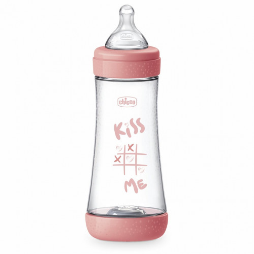 CHICCO Fľaša dojčenská Perfect5 silikón 300ml dievča CHICCO Fľaša dojčenská Perfect5 silikón 300ml dievča