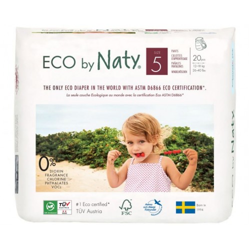 Nohavičky plienkové jednorázové 5 Pants 12-18kg 20ks Naty Nature Babycare