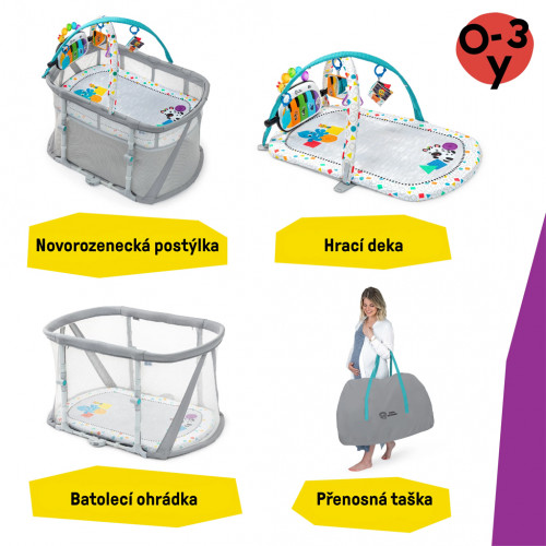 BABY EINSTEIN Podložka na hranie s ohrádkou a klavírom 3v1 Kick & Snooze™ 0m+ BABY EINSTEIN Podložka na hranie s ohrádkou a klavírom 3v1 Kick & Snooze™ 0m+