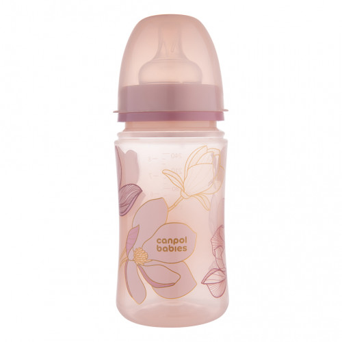 CANPOL BABIES Fľaša dojčenská antikoliková EasyStart Gold 240 ml - ružová CANPOL BABIES Fľaša dojčenská antikoliková EasyStart Gold 240 ml - ružová