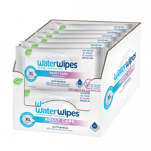 12x WATERWIPES Obrúsky vlhčené Adults bez obsahu plastů 30 ks ( 360 ks ) 12x WATERWIPES Obrúsky vlhčené Adults bez obsahu plastů 30 ks ( 360 ks )