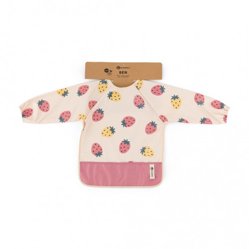 PETITE&MARS Podbradník s dlhým rukávom Ben Beige Strawberies