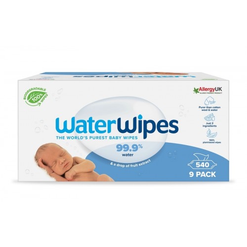 9x WATERWIPES 100% BIO odbúrateľné obrúsky 60ks 9x WATERWIPES 100% BIO odbúrateľné obrúsky 60ks