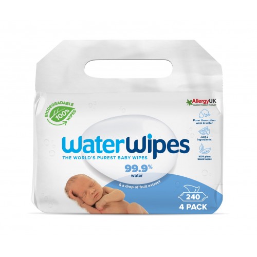 4x WATERWIPES 100% BIO odbúrateľné obrúsky 60ks 4x WATERWIPES 100% BIO odbúrateľné obrúsky 60ks